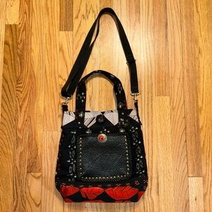 Gorgeous fabric art crossbody bag